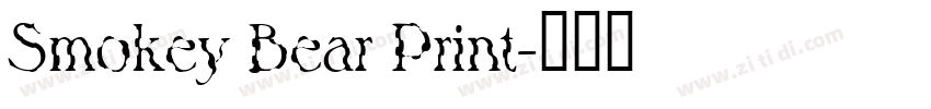Smokey Bear Print字体转换